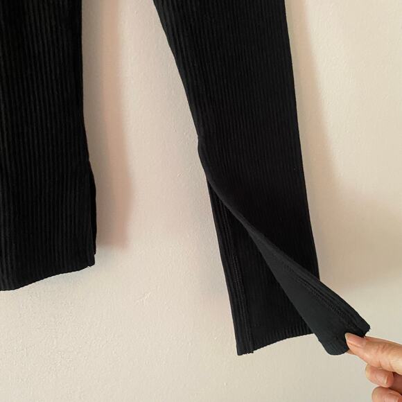 Cult Gaia Black Mora Top Ribbed Cut-Out Long Sleeve Blouse Women's size XS - Picture 6 of 11